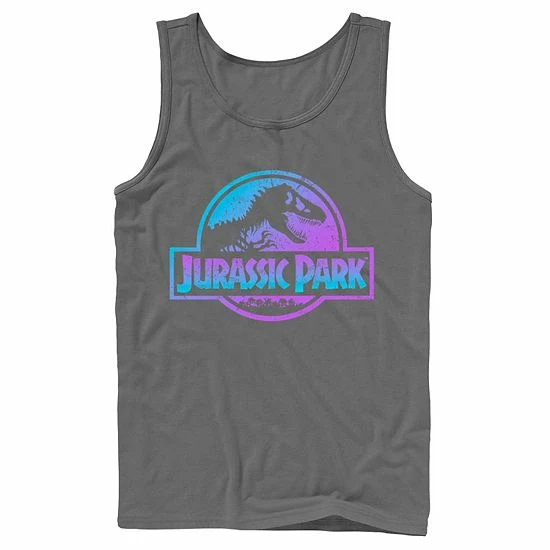 Licensed Character Men's Jurassic Park Blue & Purple Fossil Logo Tank Navy 5 Licensed Character Men's Jurassic Park Blue & Purple Fossil Logo Tank Navy - Image 3