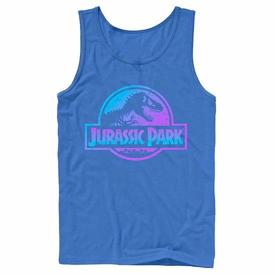 Licensed Character Men's Jurassic Park Blue & Purple Fossil Logo Tank Navy 6 Licensed Character Men's Jurassic Park Blue & Purple Fossil Logo Tank Navy - Image 4
