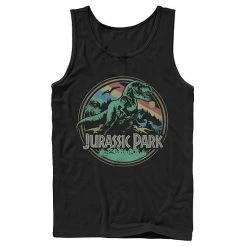 Licensed Character Men's Jurassic Park T Rex Distressed Retro Logo Tank Navy -Licensed Character Shop unnamed file 32385