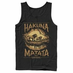 Licensed Character Men's Disney The Lion King Live Action Hakuna Matata Sunset Poster Tank Black -Licensed Character Shop unnamed file 32393