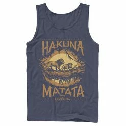 Licensed Character Men's Disney The Lion King Live Action Hakuna Matata Sunset Poster Tank Black -Licensed Character Shop unnamed file 32394