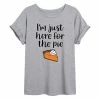 Licensed Character Juniors' "Here For The Pie" Thanksgiving Oversized Graphic Tee -Licensed Character Shop unnamed file 3241