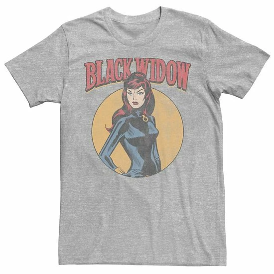 Licensed Character Men's Marvel Black Widow Tee Athletic Heather 3 Licensed Character Men's Marvel Black Widow Tee Athletic Heather