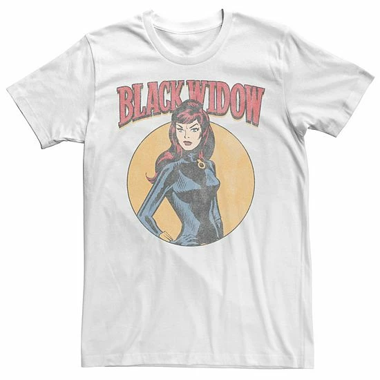 Licensed Character Men's Marvel Black Widow Tee Athletic Heather 5 Licensed Character Men's Marvel Black Widow Tee Athletic Heather - Image 3
