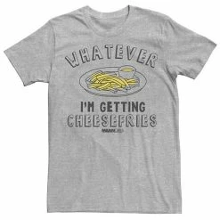 Licensed Character Men's Mean Girls Whatever I'm Getting Cheesefries Sketch Tee Athletic Heather -Licensed Character Shop unnamed file 32458