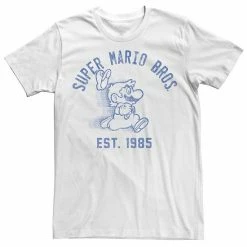 Licensed Character Men's Nintendo Super Mario Running Fade 1985 Vintage Tee Athletic Heather -Licensed Character Shop unnamed file 32468