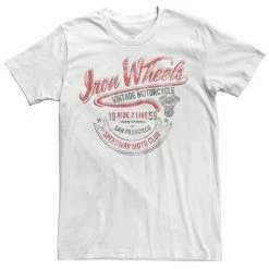 Licensed Character Men's Iron Wheels Speedway Moto Club Vintage Tee White -Licensed Character Shop unnamed file 32528