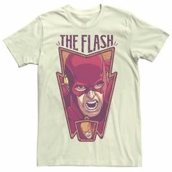 Licensed Character Men's DC FanDome The Flash Portrait Graphic Tee White