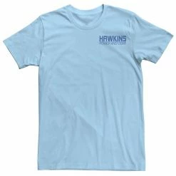 Licensed Character Men's Netflix Stranger Things Hawkins Power And Light Logo Tee Light Blue -Licensed Character Shop unnamed file 32635