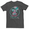Licensed Character Men's Let's Get Tropical Island Floral Fill Tee Charcoal Heather -Licensed Character Shop unnamed file 32637