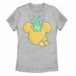 Licensed Character Disney's Mickey Mouse Pineapple Logo Tee Athletic Heather -Licensed Character Shop unnamed file 32646