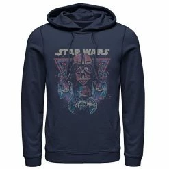 Licensed Character Men's Star Wars Darth Vader Dark Portrait Triangle Hoodie Navy -Licensed Character Shop unnamed file 32649