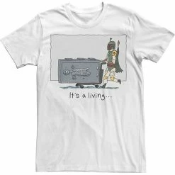 Licensed Character Men's Star Wars Boba Fett It's A Living Doodle Tee Natural -Licensed Character Shop unnamed file 32668