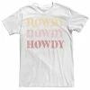 Licensed Character Men's Trendy Howdy Text Stack Tee White -Licensed Character Shop unnamed file 32672