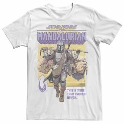 Licensed Character Mens The Mandalorian Signed Up Mando Tee White -Licensed Character Shop unnamed file 32689