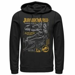Licensed Character Men's Jurassic World Two T-Rex Orange Schematic Hoodie Charcoal Heather -Licensed Character Shop unnamed file 32726