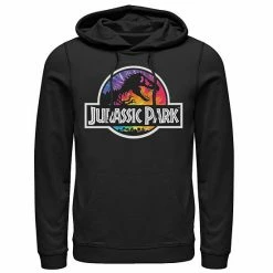 Licensed Character Men's Jurassic Park Tie Dye Classic Logo Hoodie Charcoal Heather -Licensed Character Shop unnamed file 32735