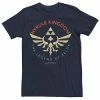 Licensed Character Men's Nintendo Legend Of Zelda Hyrule Kingdom Tri Force Poster Graphic Tee Navy -Licensed Character Shop unnamed file 32770