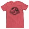 Licensed Character Men's Jurassic Park All White Spray Paint Stencil Movie Logo Tee Red Heather -Licensed Character Shop unnamed file 32785
