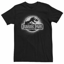 Licensed Character Men's Jurassic Park All White Spray Paint Stencil Movie Logo Tee Red Heather -Licensed Character Shop unnamed file 32786