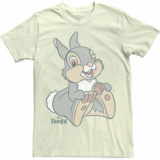 Licensed Character Men's Disney Bambi Thumper Big Portrait Tee Natural 4 Licensed Character Men's Disney Bambi Thumper Big Portrait Tee Natural - Image 2