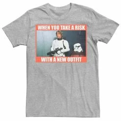 Licensed Character Men's Star Wars Luke When You Take A Risk On A New Outfit Tee Athletic Heather -Licensed Character Shop unnamed file 32807