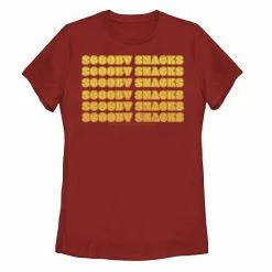 Licensed Character Juniors' Scooby-Doo Scooby Snacks Text Stack Tee Red