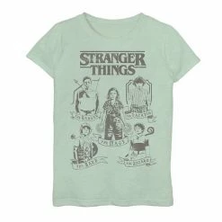 Licensed Character Girls 7-16 Netflix Stranger Things Group Shot Classes Graphic Tee
