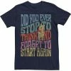 Licensed Character Men's Disney Winnie The Pooh Did You Ever Stop To Think Tee Navy -Licensed Character Shop unnamed file 32812