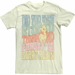 Licensed Character Men's Disney Winnie The Pooh Did You Ever Stop To Think Tee Navy -Licensed Character Shop unnamed file 32814