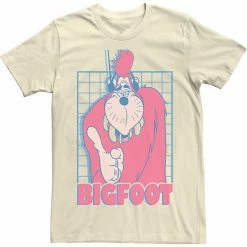 Licensed Character Men's Disney A Goofy Movie Bigfoot Grid Tee White