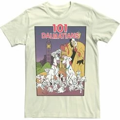 Licensed Character Men's Disney 101 Dalmatians Group Shot VHS Cover Tee White