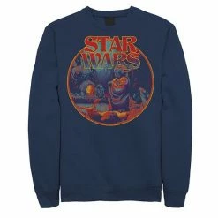 Licensed Character Men's Star Wars 70's Styler Circle Portrait Logo Sweatshirt Navy -Licensed Character Shop unnamed file 32845
