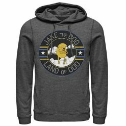Licensed Character Men's Cartoon Network Adventure Time Jake The Dog Land Of Ooo Hoodie Charcoal Heather -Licensed Character Shop unnamed file 32924