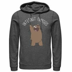 Licensed Character Men's Cartoon Network We Bare Bears Internet Famous Hoodie Charcoal Heather -Licensed Character Shop unnamed file 32927