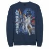 Licensed Character Men's Star Wars Classic Group Shot Striped Poster Sweatshirt Navy -Licensed Character Shop unnamed file 32937