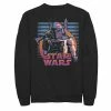 Licensed Character Men's Star Wars Distressed Neon Boba Fett Sweatshirt Navy -Licensed Character Shop unnamed file 32946