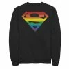 Licensed Character Men's Superman Rainbow Striped Chest Logo Sweatshirt Black 1 Licensed Character Men's Superman Rainbow Striped Chest Logo Sweatshirt Black -Licensed Character Shop unnamed file 32967