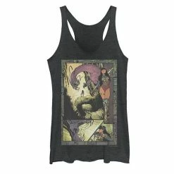 Licensed Character Juniors' Justice League Wonder Woman Future State Panels Comic Tank Black Heather -Licensed Character Shop unnamed file 32981