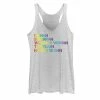 Licensed Character Juniors' Justice League Member Graidient Rainbow Word Stack Tank White Heather 1 Licensed Character Juniors' Justice League Member Graidient Rainbow Word Stack Tank White Heather -Licensed Character Shop unnamed file 32988