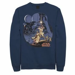 Licensed Character Men's Star Wars Group Shot Classic Sweatshirt Navy -Licensed Character Shop unnamed file 32995