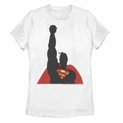 Licensed Character Juniors' DC Fandome Superman Metropolis Retro Graphic Tee White