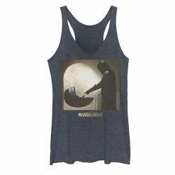 Licensed Character Juniors' Star Wars The Mandalorian The Child Scene Tank Top Navy Heather -Licensed Character Shop unnamed file 33028