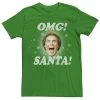 Licensed Character Men's Elf Omg Santa Big Face Tee -Licensed Character Shop unnamed file 3303