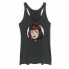 Licensed Character Juniors' Marvel Black Widow Big Face Graphic Tank Black Heather -Licensed Character Shop unnamed file 33048