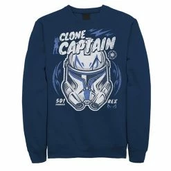 Licensed Character Men's Star Wars Clone Captain Head Shot Portrait Sweatshirt Black -Licensed Character Shop unnamed file 33067