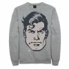 Licensed Character Men's DC Comics Superman Large Chest Portrait Graphic Fleece Pullover Royal