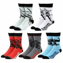 Licensed Character Men's D&D 5-Pack Crew Socks