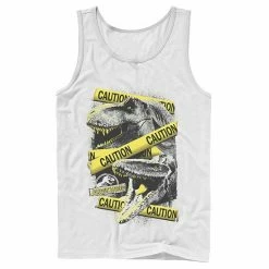 Licensed Character Men's Jurassic World Dinosaur Caution Splatter Tank Top Royal -Licensed Character Shop unnamed file 33087