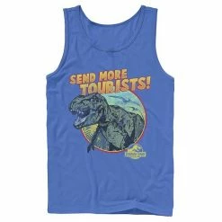Licensed Character Men's Jurassic Park T-Rex Send More Tourists Tank Top Athletic Heather -Licensed Character Shop unnamed file 33098